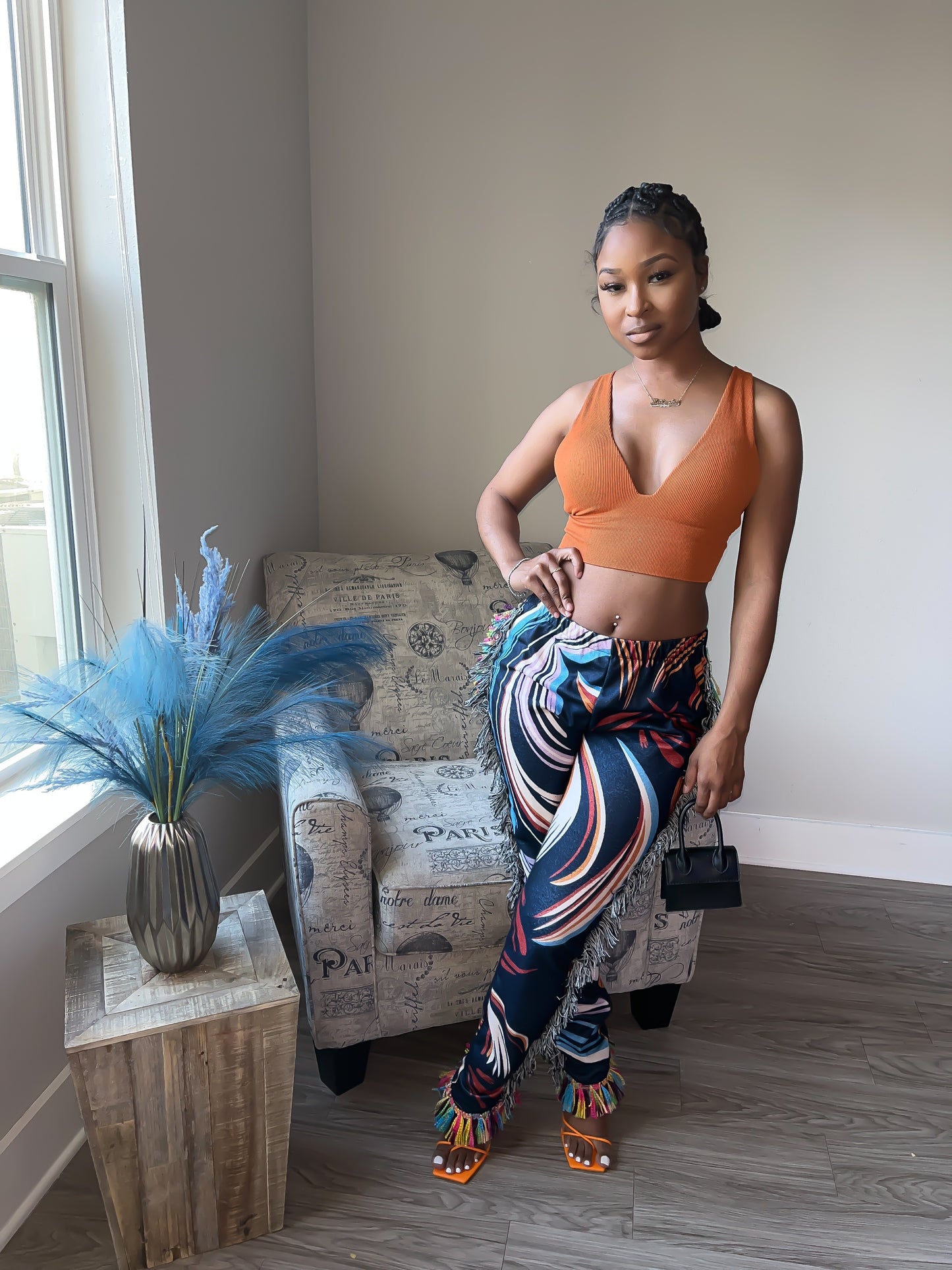 Vintage fringe pants