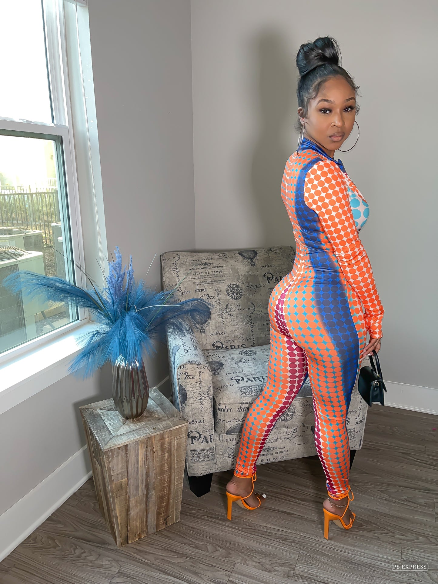 Bubble orange Jumpsuit